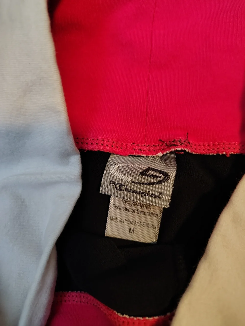 Champion Black Sweatpants with White Fold-Over Waistband